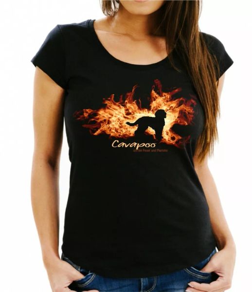 ladies t-shirt cavapoo fire and flame by siviwonder dog motif, White;black
ladies t-shirt cavapoo fire and flame by siviwonder dog motif, White;black
