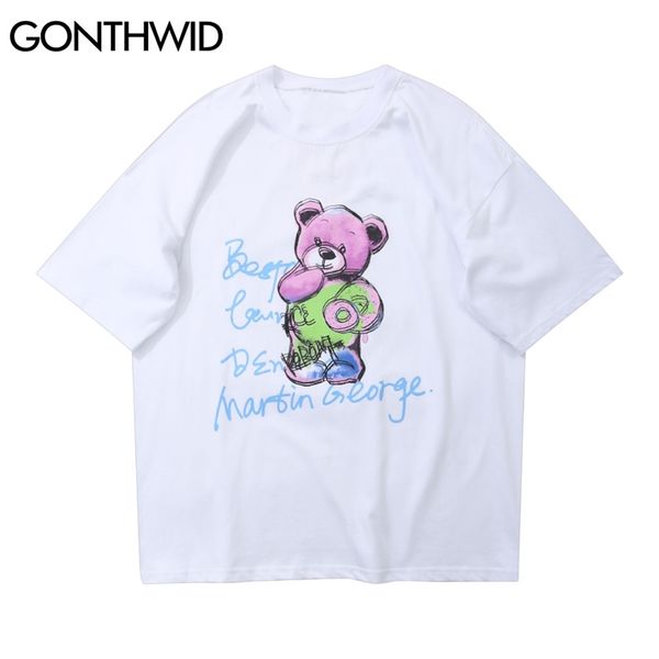 t-shirts hip hop cartoon donuts bear casual cotton tees shirts harajuku short sleeve tshirts mens summer fashion 210602, White;black
t-shirts hip hop cartoon donuts bear casual cotton tees shirts harajuku short sleeve tshirts mens summer fashion 210602, White;black