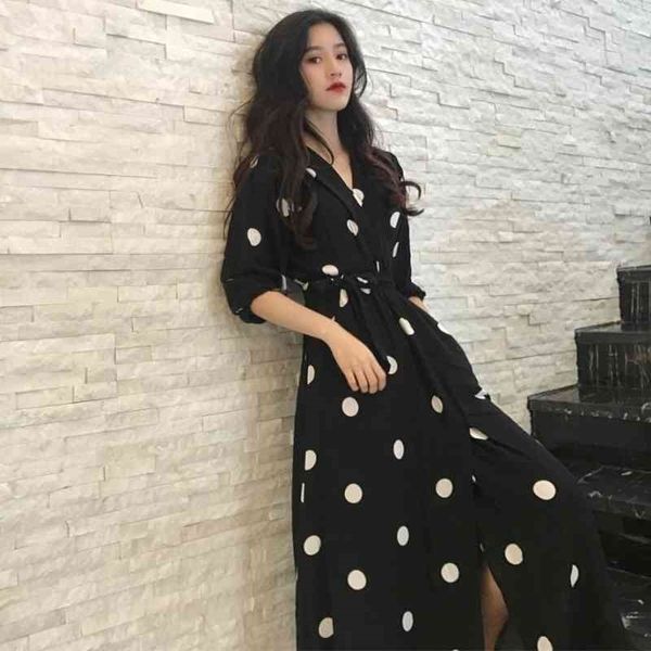 fashion v-neck ladies long dress casual half sleeve dot dress female new dresses superaen summer women's dress korean style 210325, Black;gray
fashion v-neck ladies long dress casual half sleeve dot dress female new dresses superaen summer women's dress korean style 210325, Black;gray