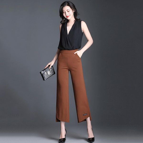 women's pants & capris afire leaf trousers women nine-cent 2021 fashion high waist pure colors flat leisure temperament broad-legged, Black;white
women's pants & capris afire leaf trousers women nine-cent 2021 fashion high waist pure colors flat leisure temperament broad-legged, Black;white