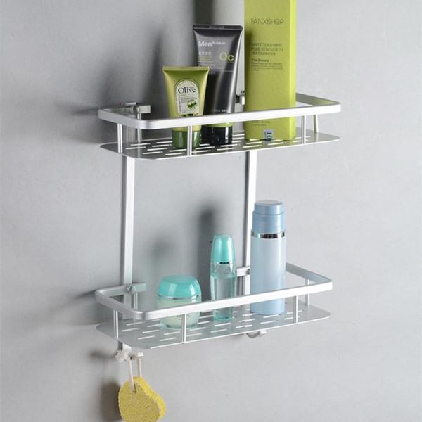 bathroom pendant nail-perforated space aluminum belt hook shelves rectangular double-layer bath accessory set
bathroom pendant nail-perforated space aluminum belt hook shelves rectangular double-layer bath accessory set