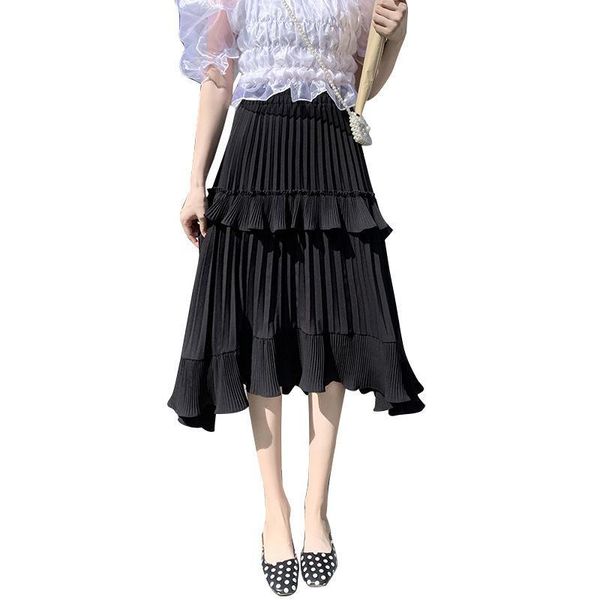 skirts 2021 irregular ruffled pleated skirt spring autumn style with short front mid-length, Black
skirts 2021 irregular ruffled pleated skirt spring autumn style with short front mid-length, Black