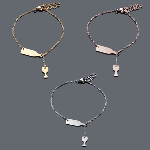 3 color rose gold wine cup bracelet bottle glass bracelets & bangles for women girl party jewelry, Golden;silver
3 color rose gold wine cup bracelet bottle glass bracelets & bangles for women girl party jewelry, Golden;silver