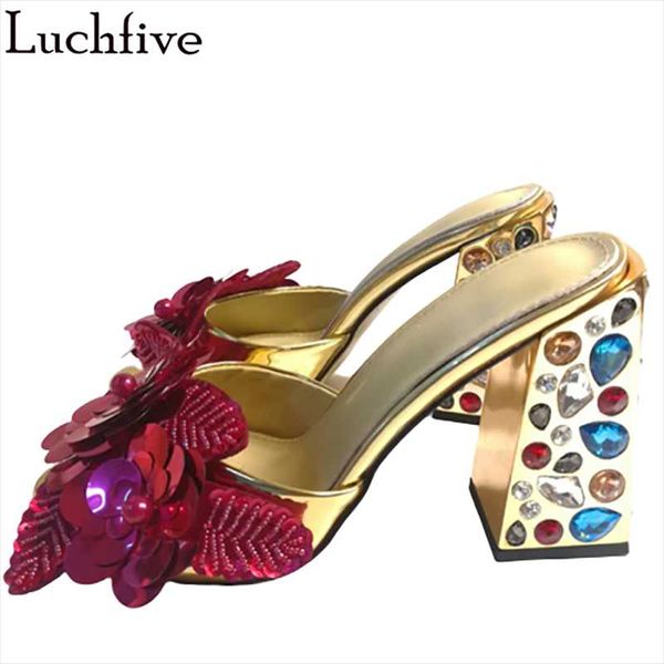 slippers diamond chunky heels women sequins open toe shoes woman luxury party gold zapatos mujer, Black
slippers diamond chunky heels women sequins open toe shoes woman luxury party gold zapatos mujer, Black