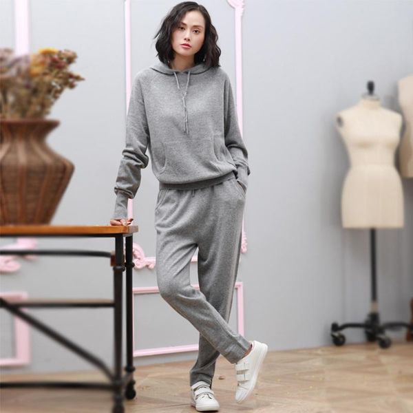 autumn winter warm 100% cashmere tracksuit women fashion hooded sweater ladies chci sweatpants with pocket women's two piece pants, White
autumn winter warm 100% cashmere tracksuit women fashion hooded sweater ladies chci sweatpants with pocket women's two piece pants, White
