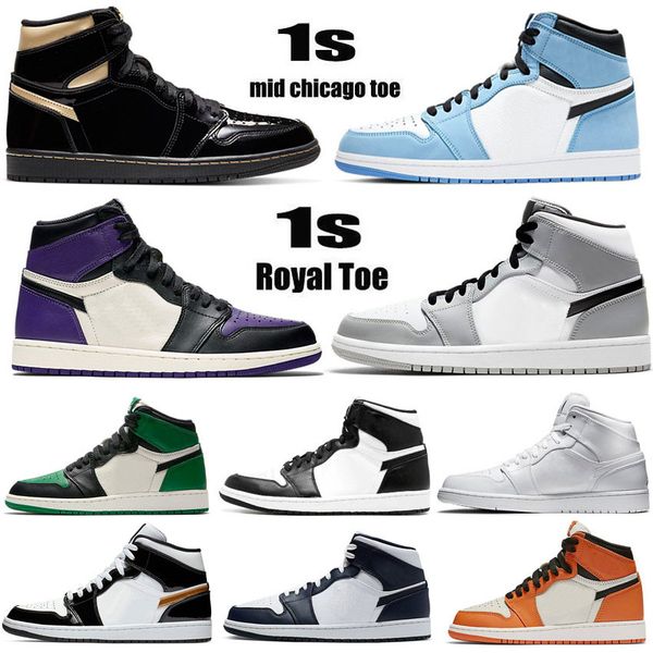 women men high og basketball shoes 1s mid chicago royal toe black metallic gold pine green black unc patent sneakers trainers size eur36-45
women men high og basketball shoes 1s mid chicago royal toe black metallic gold pine green black unc patent sneakers trainers size eur36-45