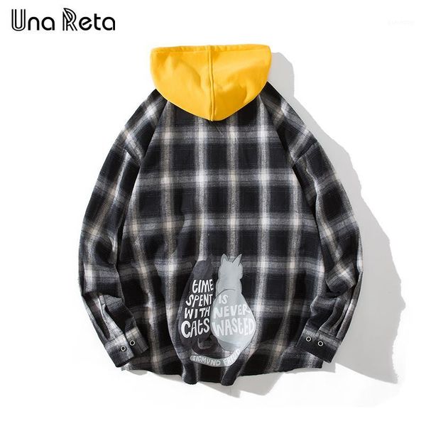 men's casual shirts una reta shirt autumn hip-hop men hooded streetwear lattice long sleeve cute cat print man1, White;black
men's casual shirts una reta shirt autumn hip-hop men hooded streetwear lattice long sleeve cute cat print man1, White;black