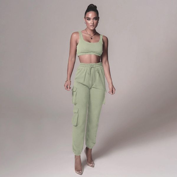 tracksuits knit two piece set women clothing jogger with pockets and crop vest sets xs-l, Gray
tracksuits knit two piece set women clothing jogger with pockets and crop vest sets xs-l, Gray