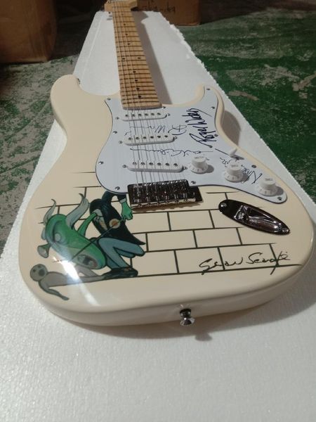 st electric guitar body basswood fingerboard maple color white monster pattern guard
st electric guitar body basswood fingerboard maple color white monster pattern guard