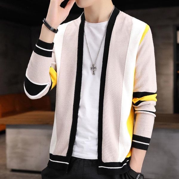 men's sweaters cardigan sweater fashion casual v-neck knitted jacket winter men streetwear korean y325, White;black
men's sweaters cardigan sweater fashion casual v-neck knitted jacket winter men streetwear korean y325, White;black