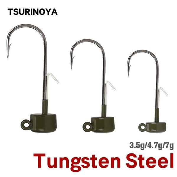 fishing hooks tsurinoya jig head ned rig 3.5g 4.7g 7g tungsten steel stick worm floating soft bait hook for bass trout
fishing hooks tsurinoya jig head ned rig 3.5g 4.7g 7g tungsten steel stick worm floating soft bait hook for bass trout
