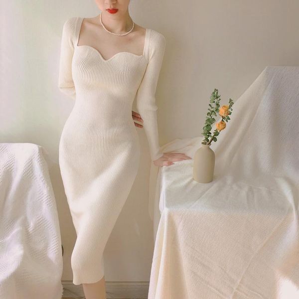 casual dresses french style vintage dress women strapless knitted sheath bodycon fall fashion long sleeve sweater robe femme, Black;gray
casual dresses french style vintage dress women strapless knitted sheath bodycon fall fashion long sleeve sweater robe femme, Black;gray