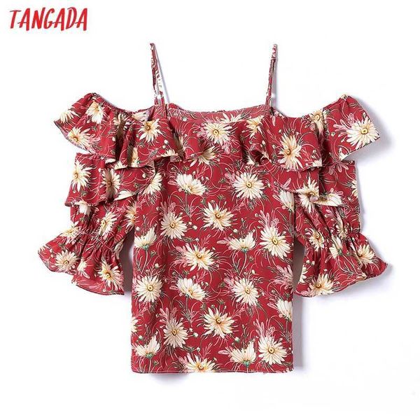 tangada women retro red flowers print crop shirt off shoulder short sleeve summer chic female slim shirt 6h61 210609, White
tangada women retro red flowers print crop shirt off shoulder short sleeve summer chic female slim shirt 6h61 210609, White