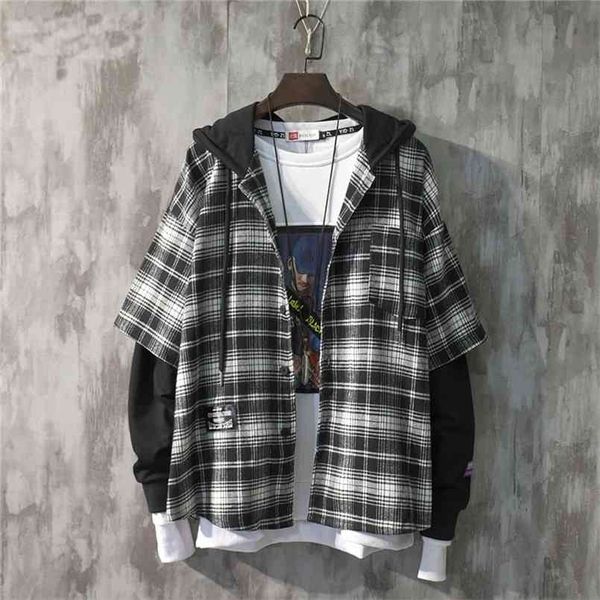 fashion autumn hooded collar plaid stitching sweatshirt men japanese drawstring loose casual hoodies 9a145 210909, Black;brown
fashion autumn hooded collar plaid stitching sweatshirt men japanese drawstring loose casual hoodies 9a145 210909, Black;brown
