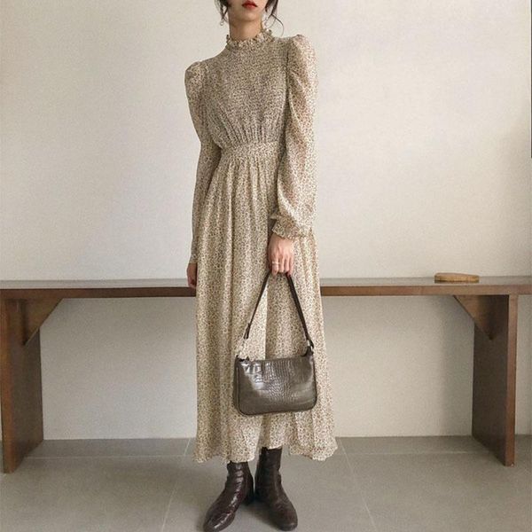 casual dresses vintage stand collar ruched sleeve a-line women floral print elastic waist female dress spring vestidos femme, Black;gray
casual dresses vintage stand collar ruched sleeve a-line women floral print elastic waist female dress spring vestidos femme, Black;gray
