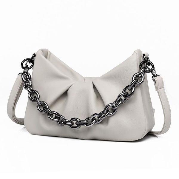 women's bag leather chain soft shoulder bags fashion luxury designer dumplings crossbody female ruched small handbags clutch totes
women's bag leather chain soft shoulder bags fashion luxury designer dumplings crossbody female ruched small handbags clutch totes