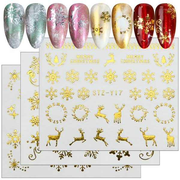 1pcs gold sliver nail stickers decals christmas snowflake wraps winter snowman art decorations manicure sliders sastz-ya-11, Black
1pcs gold sliver nail stickers decals christmas snowflake wraps winter snowman art decorations manicure sliders sastz-ya-11, Black