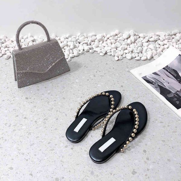 official website 70% off outlet fashion summer new pearl small steel ball decor slides women flip flop design beach flats shoes luxury brand, Black
official website 70% off outlet fashion summer new pearl small steel ball decor slides women flip flop design beach flats shoes luxury brand, Black