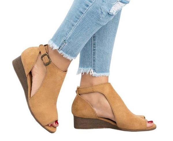dress shoes cover heel peep toe fashion platform wedges women sandals med t-strap gladiator ladies buckle strap summer casual, Black
dress shoes cover heel peep toe fashion platform wedges women sandals med t-strap gladiator ladies buckle strap summer casual, Black