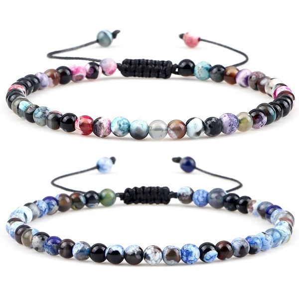 beaded, strands 4mm natural stone braided bracelet small round fire agates onyx beads adjustable bracelets for women men handmade yoga jewel, Black
beaded, strands 4mm natural stone braided bracelet small round fire agates onyx beads adjustable bracelets for women men handmade yoga jewel, Black
