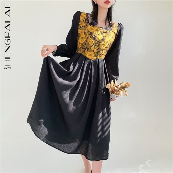 shengpllae lace jacquard square neck dress women's spring retro patchwork large swing knee-length dresses female 5a1124 210427, Black;gray
shengpllae lace jacquard square neck dress women's spring retro patchwork large swing knee-length dresses female 5a1124 210427, Black;gray