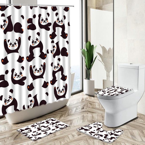 cartoon cute panda child bathroom shower curtain set fun loving animals home decor non-slip rug toilet cover flannel bath mat curtains
cartoon cute panda child bathroom shower curtain set fun loving animals home decor non-slip rug toilet cover flannel bath mat curtains