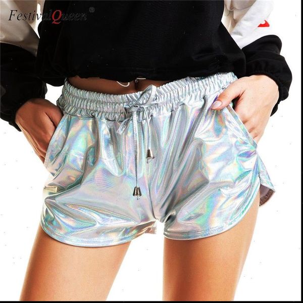 fashion womens shorts pu flashing metallic colors women elastic drawstring short pants stretchy summer running knickers, White;black
fashion womens shorts pu flashing metallic colors women elastic drawstring short pants stretchy summer running knickers, White;black