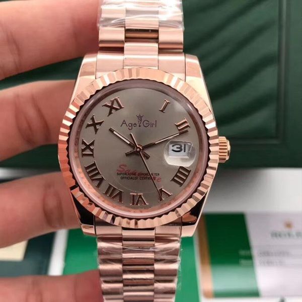 wristwatches automatic mechanical men stainless steel sapphire rose gold diamond rome watch 36mm, Slivery;brown
wristwatches automatic mechanical men stainless steel sapphire rose gold diamond rome watch 36mm, Slivery;brown