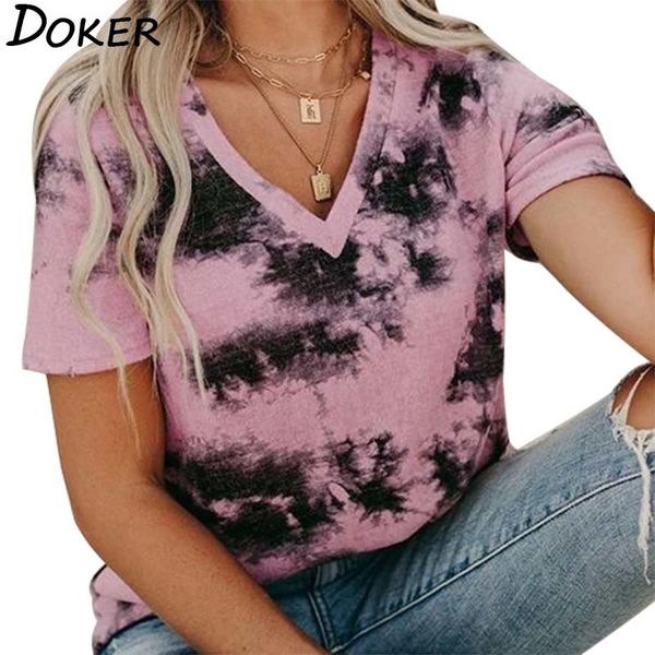 tie-dye loose printing women t shirt v-neck fashion oversized t shirt hit color all-match casual tee shirt femme 210423, White
tie-dye loose printing women t shirt v-neck fashion oversized t shirt hit color all-match casual tee shirt femme 210423, White