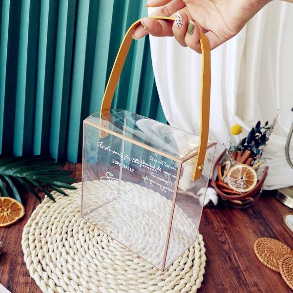 gift wrap transparent pvc portable with pu handle box for wedding birthday baking cookie jewelry packaging clear boxes
gift wrap transparent pvc portable with pu handle box for wedding birthday baking cookie jewelry packaging clear boxes