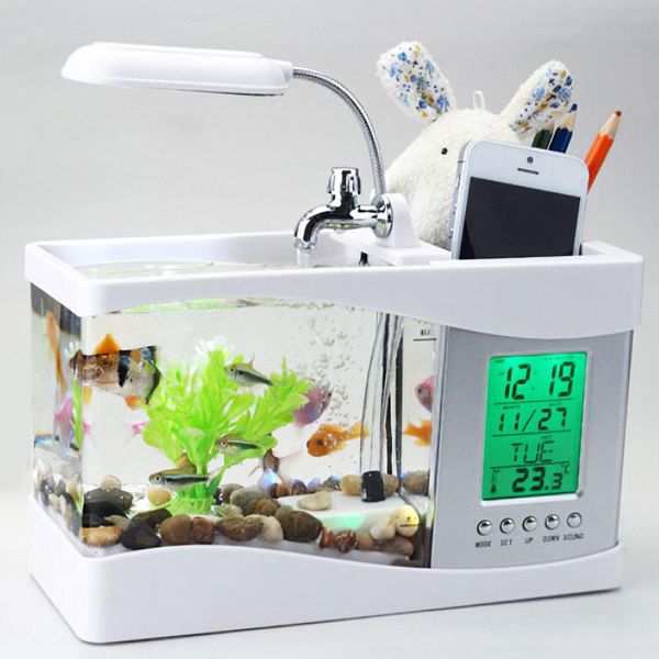 aquariums usb deskmini fish tank aquarium glass lcd timer clock led lamp light alarm white
aquariums usb deskmini fish tank aquarium glass lcd timer clock led lamp light alarm white