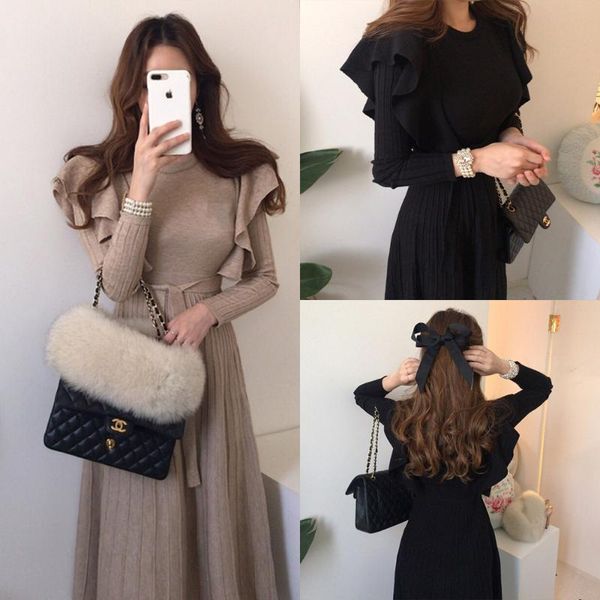 casual dresses 2021 spring autumn women sweater dress soild round neck long sleeve fashion female silm kintted temperament french, Black;gray
casual dresses 2021 spring autumn women sweater dress soild round neck long sleeve fashion female silm kintted temperament french, Black;gray