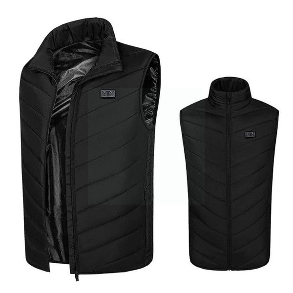 men's vests two-control nine-zone cotton vest warm soft casual heating jackets o7g4, Black;white
men's vests two-control nine-zone cotton vest warm soft casual heating jackets o7g4, Black;white