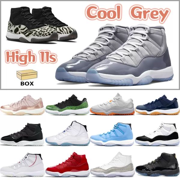 

with box 11 men basketball shoes high 11s sneakers animal instinct cool grey jubilee 25th anniversary bred low citrus concord mens sports tr