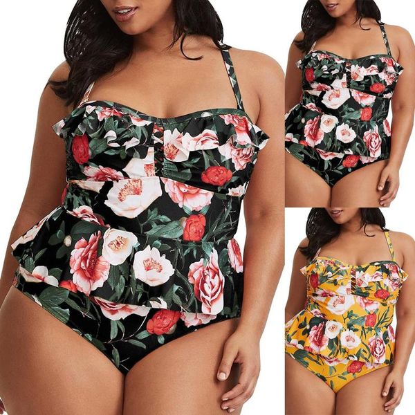 women's swimwear one piece women 2021 floral monokini bathing suits bodysuit plus size halter swimsuit beach swimming suit, White;black
women's swimwear one piece women 2021 floral monokini bathing suits bodysuit plus size halter swimsuit beach swimming suit, White;black