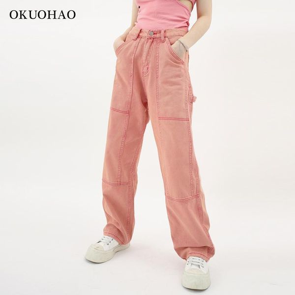 women's jeans pink cargo women 2021 denim overalls mom baggy y2k patchwork pants loose fashion elegant straight trousers, Blue
women's jeans pink cargo women 2021 denim overalls mom baggy y2k patchwork pants loose fashion elegant straight trousers, Blue