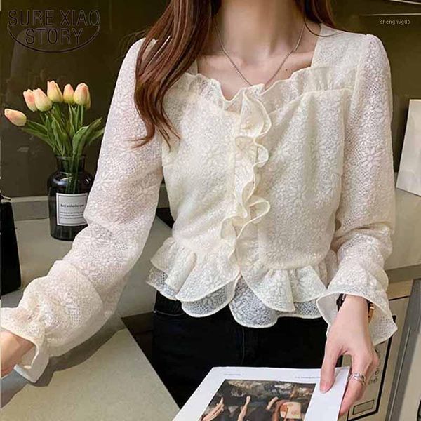 all-match apricot square collar sweet ruffle stitching blouse 2021 autumn fashion women flowers white pullover shirt 12053 women's blou
all-match apricot square collar sweet ruffle stitching blouse 2021 autumn fashion women flowers white pullover shirt 12053 women's blou
