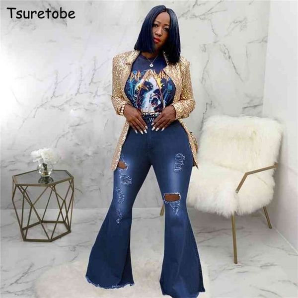 tsuretobe autumn plus size flare pant ripped jeans fashion high waist wide leg casual bell-bottoms trousers 210809, Blue
tsuretobe autumn plus size flare pant ripped jeans fashion high waist wide leg casual bell-bottoms trousers 210809, Blue