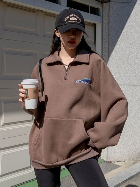 dazy letter embroidery quarter zip raglan sleeve thermal lined sweatshirt h13j#, White;black
dazy letter embroidery quarter zip raglan sleeve thermal lined sweatshirt h13j#, White;black