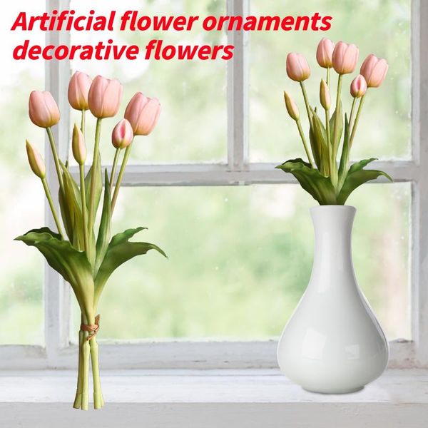 decorative flowers & wreaths artificial tulip bundle with 4 tulips and 3 buds approx40 cm polyurethane material wedding bride holding home d
decorative flowers & wreaths artificial tulip bundle with 4 tulips and 3 buds approx40 cm polyurethane material wedding bride holding home d