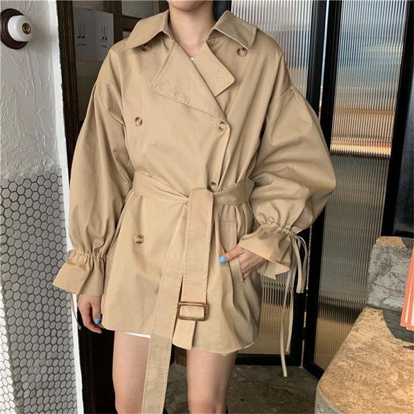 women's trench coats hzirip khaki windbreaker gentle slimming double-breasted all-match elegant 2021 autumn chic fashion coat, Tan;black
women's trench coats hzirip khaki windbreaker gentle slimming double-breasted all-match elegant 2021 autumn chic fashion coat, Tan;black