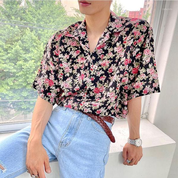 men's casual shirts summer flower shirt fashion print men streetwear korean loose short sleeve mens hawaiian -xl, White;black
men's casual shirts summer flower shirt fashion print men streetwear korean loose short sleeve mens hawaiian -xl, White;black