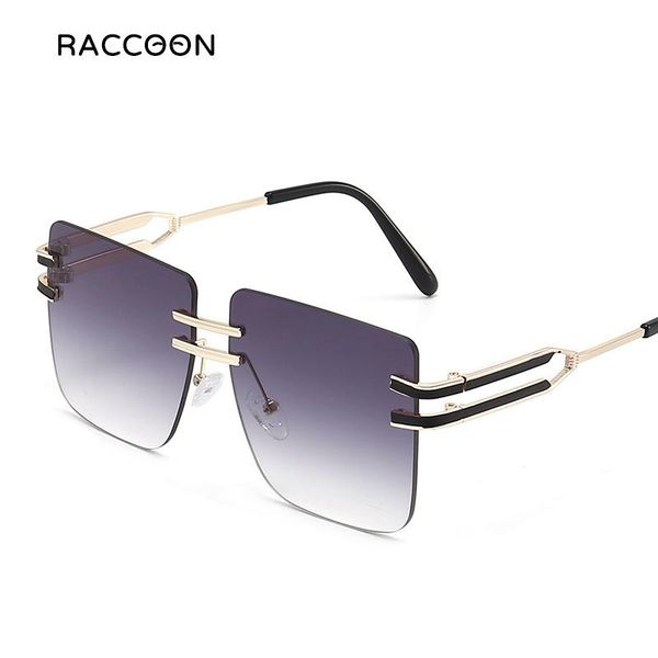 sunglasses retro women's square rimless men metal frame gradient classic sun glasses female, White;black
sunglasses retro women's square rimless men metal frame gradient classic sun glasses female, White;black