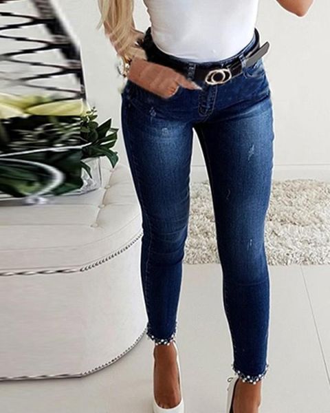 ladies jeans spring bowknot cuffs skinny denim pencil pants high waist pocket zipper jeans, no belt women's, Blue
ladies jeans spring bowknot cuffs skinny denim pencil pants high waist pocket zipper jeans, no belt women's, Blue