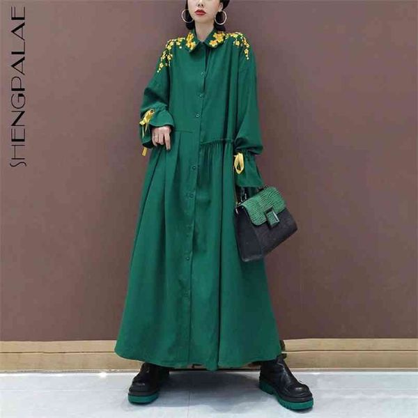 shengpllae elegant embroidery dress women's spring lapel large size single breasted long sleeve maxi dresses female 210427, Black;gray
shengpllae elegant embroidery dress women's spring lapel large size single breasted long sleeve maxi dresses female 210427, Black;gray