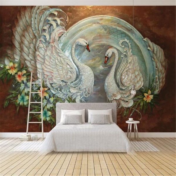 wallpapers milofi large wallpaper mural european 3d three-dimensional relief swan flower background wall decorative painting
wallpapers milofi large wallpaper mural european 3d three-dimensional relief swan flower background wall decorative painting