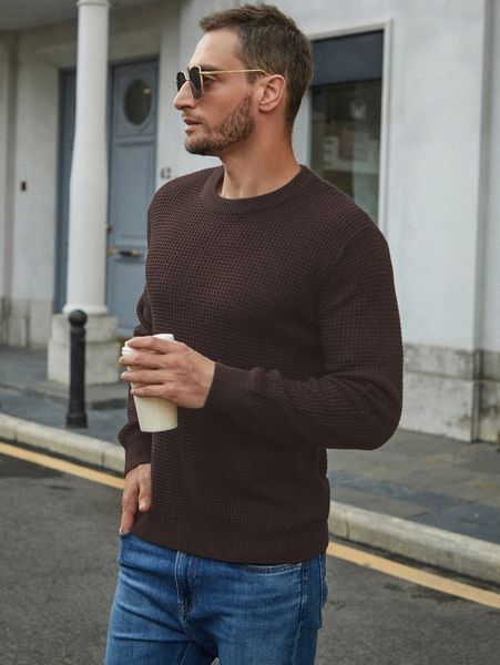 men waffle knit sweater without shirt 18mb#, White;black