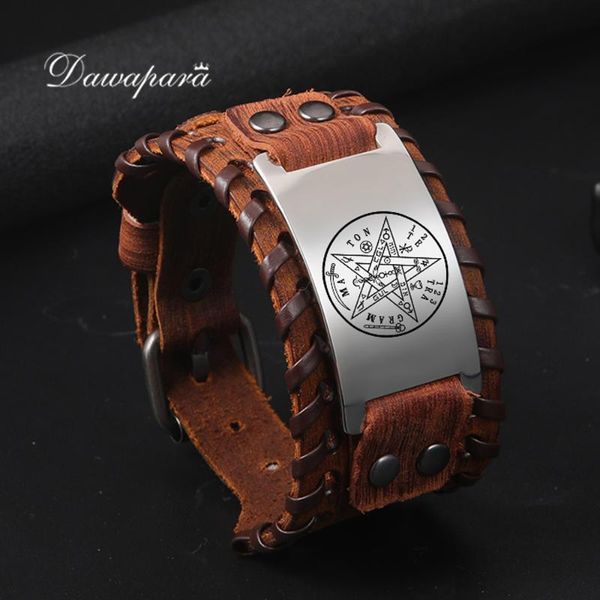 dawapara tetragrammaton viking bangles vintage wahyeh magical blessed pentagram of solomon amulet leather bracelet for men bangle, Black
dawapara tetragrammaton viking bangles vintage wahyeh magical blessed pentagram of solomon amulet leather bracelet for men bangle, Black
