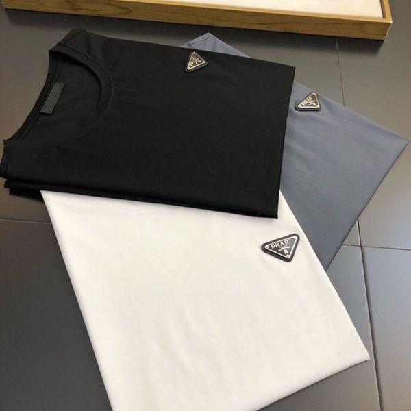 brand t shirt and polos short sleeve t-shirt men's triangle badge light luxury leisure simple net color basic half t-shi, White
brand t shirt and polos short sleeve t-shirt men's triangle badge light luxury leisure simple net color basic half t-shi, White