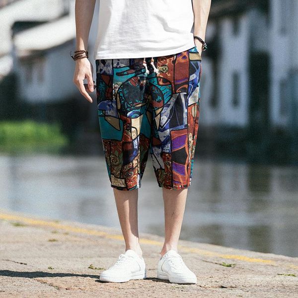 summer capris men's fashion casual japanese-style retro loose and plus-sized capri pants men, Black
summer capris men's fashion casual japanese-style retro loose and plus-sized capri pants men, Black
